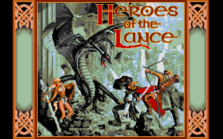 Advanced Dungeons & Dragons Heroes Of The Lance title screen for Atari ST